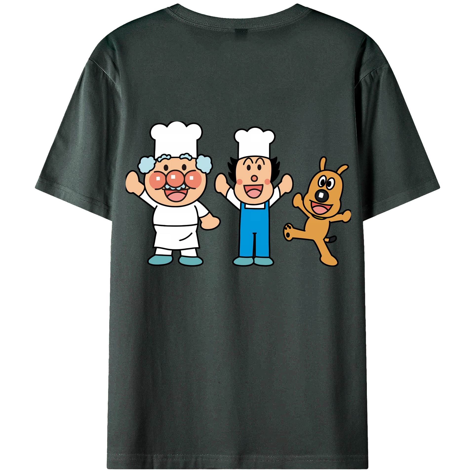 （画像用） アンパンマン Anpanman 綿100％ メンズ半袖Tシャツ（バックプリント） 通気性